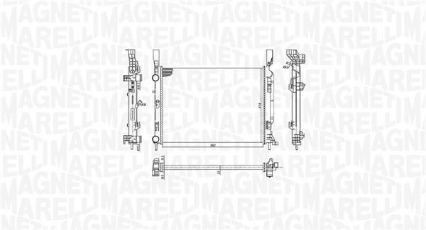Radiateur moteur (Radiateur de refroidissement) MAGNETI MARELLI ref. 350213142600