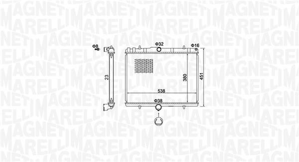 Radiateur moteur (Radiateur de refroidissement) MAGNETI MARELLI ref. 350213151800