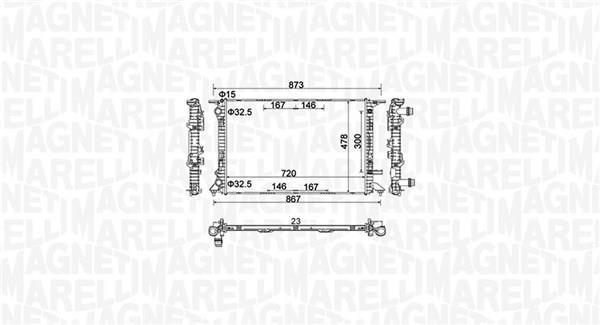 Radiador motor MAGNETI MARELLI ref. 350213152100