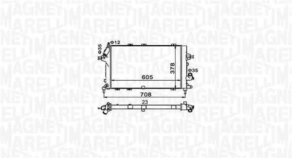 Radiateur moteur (Radiateur de refroidissement) MAGNETI MARELLI ref. 350213153400