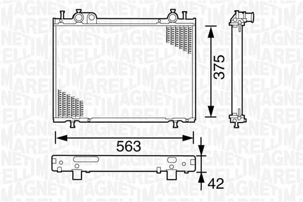 Radiateur moteur (Radiateur de refroidissement) MAGNETI MARELLI ref. 350213153000