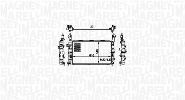 Radiateur moteur (Radiateur de refroidissement) MAGNETI MARELLI ref. 350213155800