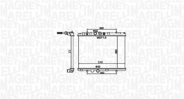 Radiateur moteur (Radiateur de refroidissement) MAGNETI MARELLI ref. 350213156100