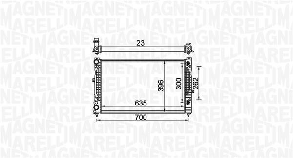 Radiateur moteur (Radiateur de refroidissement) MAGNETI MARELLI ref. 350213157600