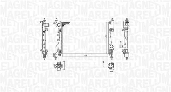 Radiateur moteur (Radiateur de refroidissement) MAGNETI MARELLI ref. 350213157900