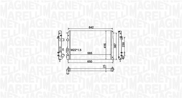 Radiateur moteur (Radiateur de refroidissement) MAGNETI MARELLI ref. 350213159100