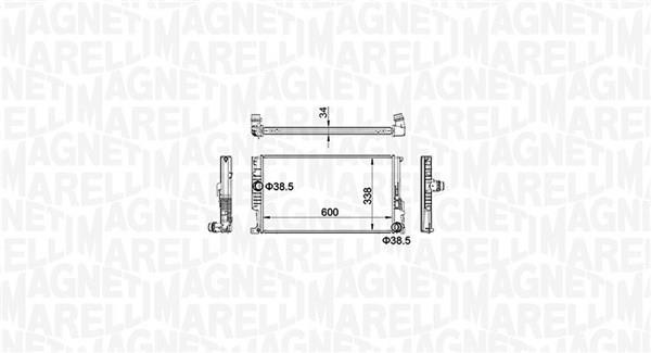Radiateur moteur (Radiateur de refroidissement) MAGNETI MARELLI 350213159600