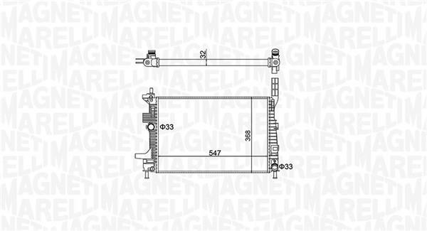 Radiateur moteur (Radiateur de refroidissement) MAGNETI MARELLI ref. 350213159700
