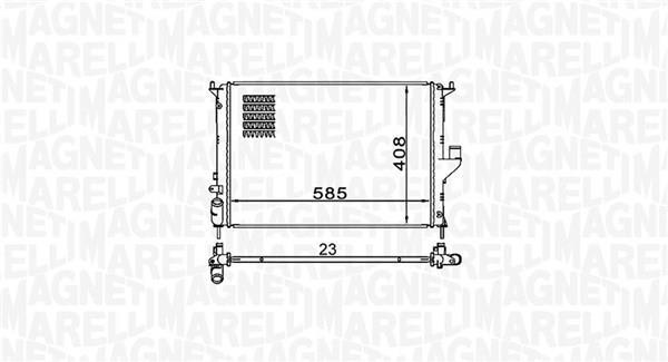 Radiateur moteur (Radiateur de refroidissement) MAGNETI MARELLI ref. 350213160900