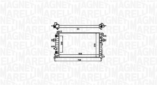 Radiateur moteur (Radiateur de refroidissement) MAGNETI MARELLI ref. 350213161700