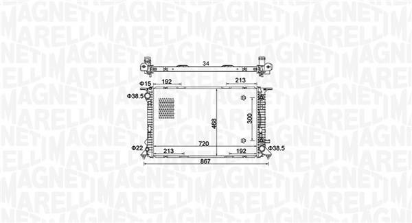 Radiador motor MAGNETI MARELLI ref. 350213161800