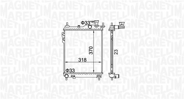 Radiador motor MAGNETI MARELLI ref. 350213162400