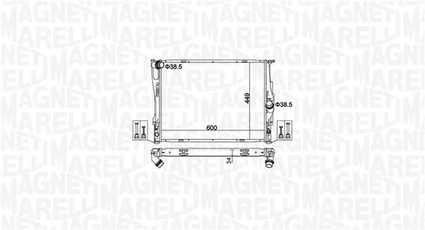 Radiador motor MAGNETI MARELLI ref. 350213162700