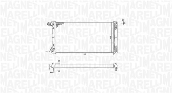 Radiador motor MAGNETI MARELLI ref. 350213168000