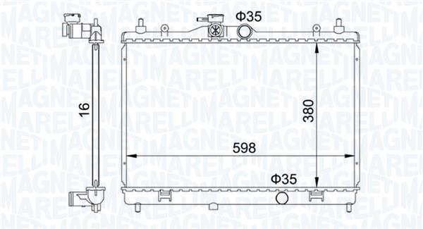 Radiador motor MAGNETI MARELLI ref. 350213168300