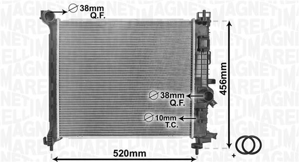 Radiateur moteur (Radiateur de refroidissement) MAGNETI MARELLI ref. 350213168800