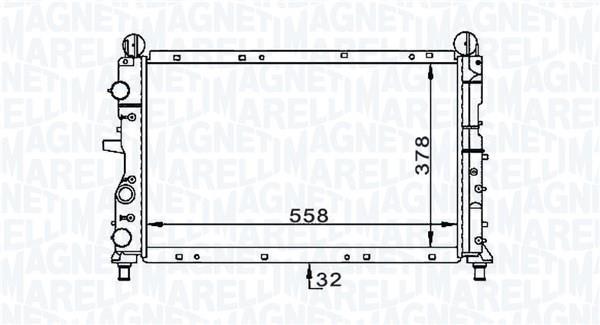 Radiateur moteur (Radiateur de refroidissement) MAGNETI MARELLI ref. 350213168900
