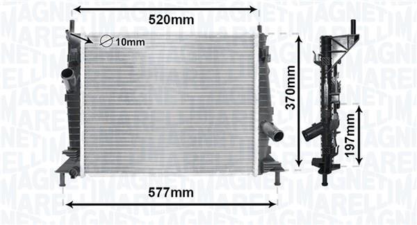 Radiador motor MAGNETI MARELLI ref. 350213169900
