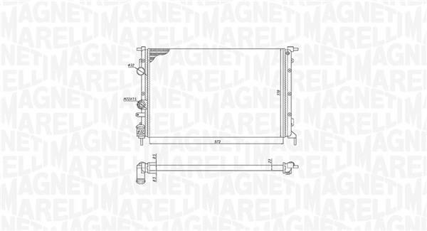 Radiador motor MAGNETI MARELLI ref. 350213171700