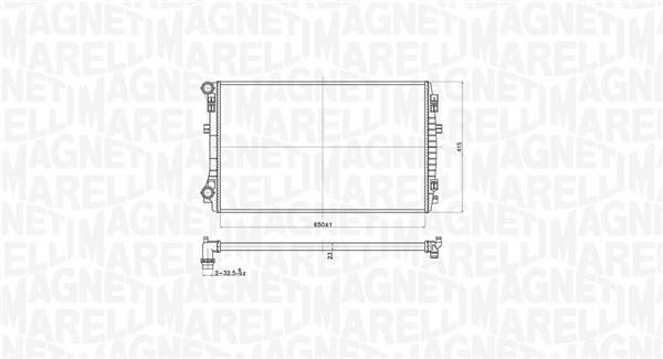 Radiador motor MAGNETI MARELLI ref. 350213173400