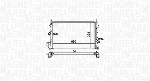Radiateur moteur (Radiateur de refroidissement) MAGNETI MARELLI ref. 350213173700