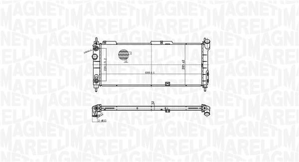 Radiateur moteur (Radiateur de refroidissement) MAGNETI MARELLI ref. 350213174400