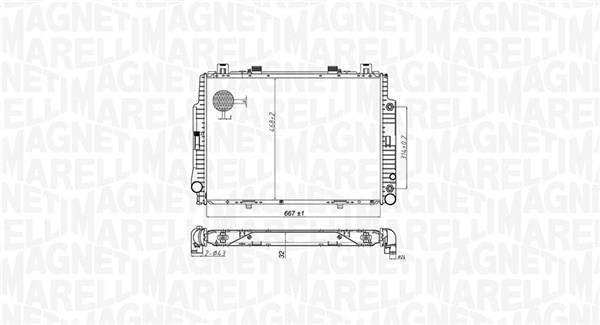 Radiateur moteur (Radiateur de refroidissement) MAGNETI MARELLI ref. 350213174700