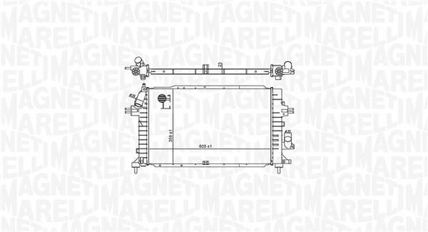 Radiateur moteur (Radiateur de refroidissement) MAGNETI MARELLI ref. 350213176100