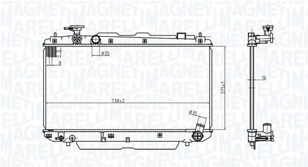 Radiador motor MAGNETI MARELLI ref. 350213176500