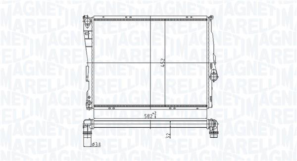 Radiador motor MAGNETI MARELLI ref. 350213176800