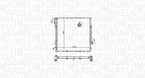 Radiateur moteur (Radiateur de refroidissement) MAGNETI MARELLI ref. 350213177700