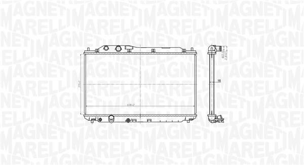 Radiateur moteur (Radiateur de refroidissement) MAGNETI MARELLI ref. 350213178700