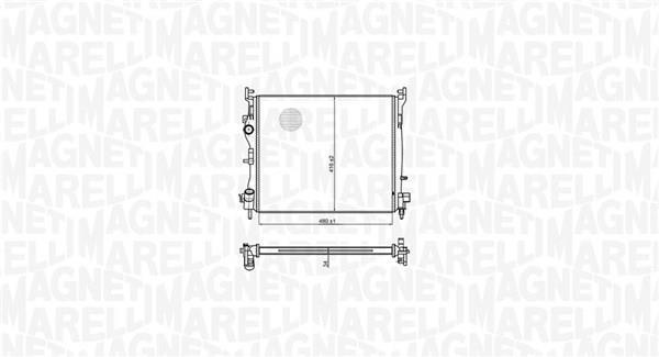 Radiateur moteur (Radiateur de refroidissement) MAGNETI MARELLI ref. 350213179300