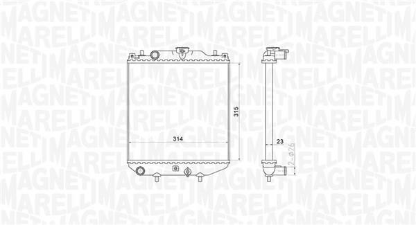 Radiateur moteur (Radiateur de refroidissement) MAGNETI MARELLI ref. 350213180300