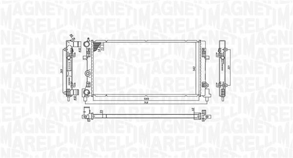 Radiateur moteur (Radiateur de refroidissement) MAGNETI MARELLI ref. 350213182300