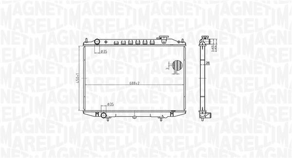 Radiador motor MAGNETI MARELLI ref. 350213183500