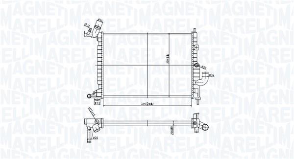 Radiador motor MAGNETI MARELLI ref. 350213184500