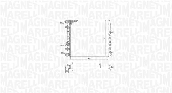 Radiateur moteur (Radiateur de refroidissement) MAGNETI MARELLI ref. 350213184600