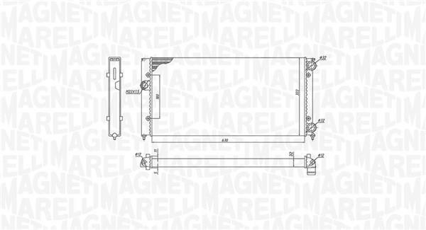 Radiateur moteur (Radiateur de refroidissement) MAGNETI MARELLI ref. 350213185300