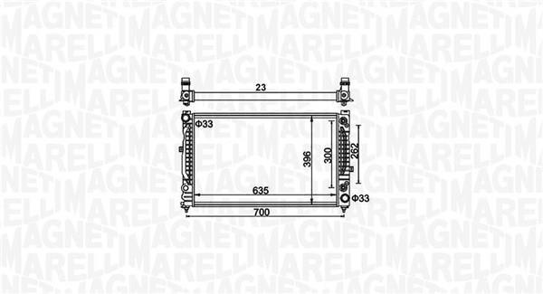 Radiateur moteur (Radiateur de refroidissement) MAGNETI MARELLI ref. 350213185500