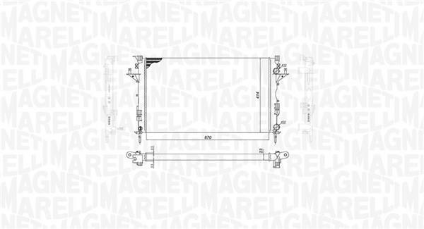 Radiateur moteur (Radiateur de refroidissement) MAGNETI MARELLI ref. 350213185800