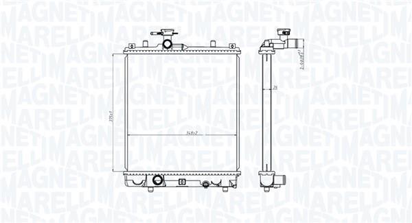 Radiador motor MAGNETI MARELLI ref. 350213186100