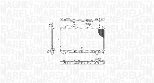 Radiador motor MAGNETI MARELLI ref. 350213186200