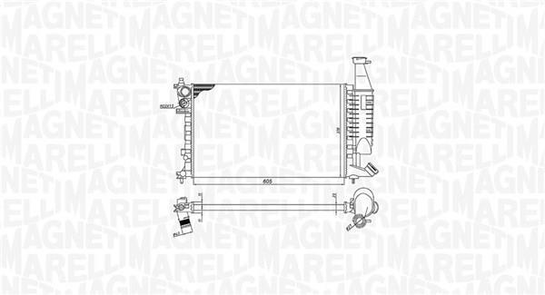 Radiateur moteur (Radiateur de refroidissement) MAGNETI MARELLI ref. 350213186400