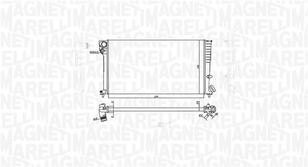 Radiador motor MAGNETI MARELLI ref. 350213186500