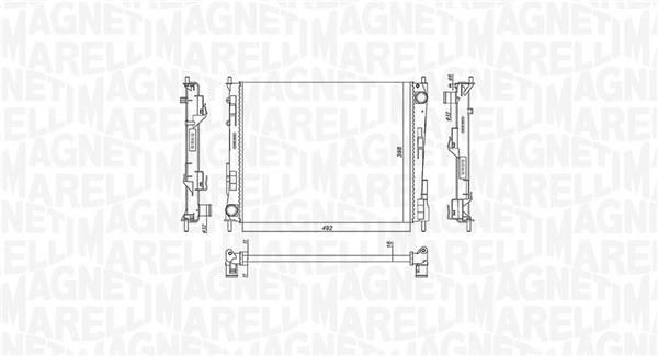 Radiateur moteur (Radiateur de refroidissement) MAGNETI MARELLI 350213186800