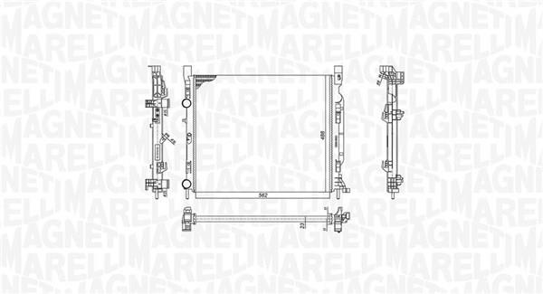 Radiateur moteur (Radiateur de refroidissement) MAGNETI MARELLI ref. 350213186900