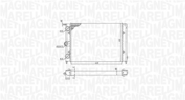 Radiateur moteur (Radiateur de refroidissement) MAGNETI MARELLI ref. 350213187300