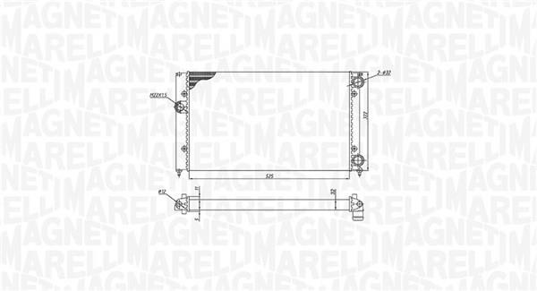 Radiador motor MAGNETI MARELLI ref. 350213187600