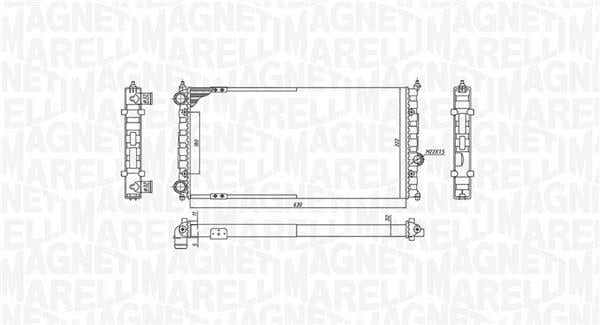 Radiateur moteur (Radiateur de refroidissement) MAGNETI MARELLI ref. 350213187800